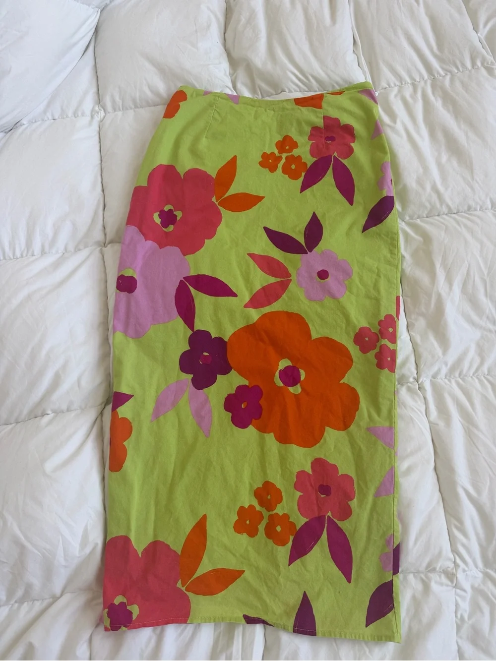 Sabo Skirt Lime Green Floral Strapless Two-Piece Maxi Set